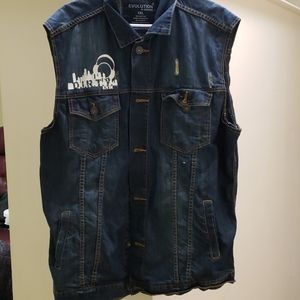 3XL Designer Denim Vest